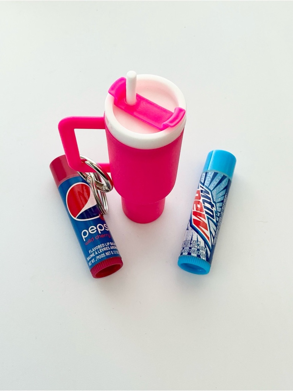 🆕 3D Tumbler Lip Balm Holder with Cherry Pepsi and White Out Mountain Dew Balms - Picture 4 of 7